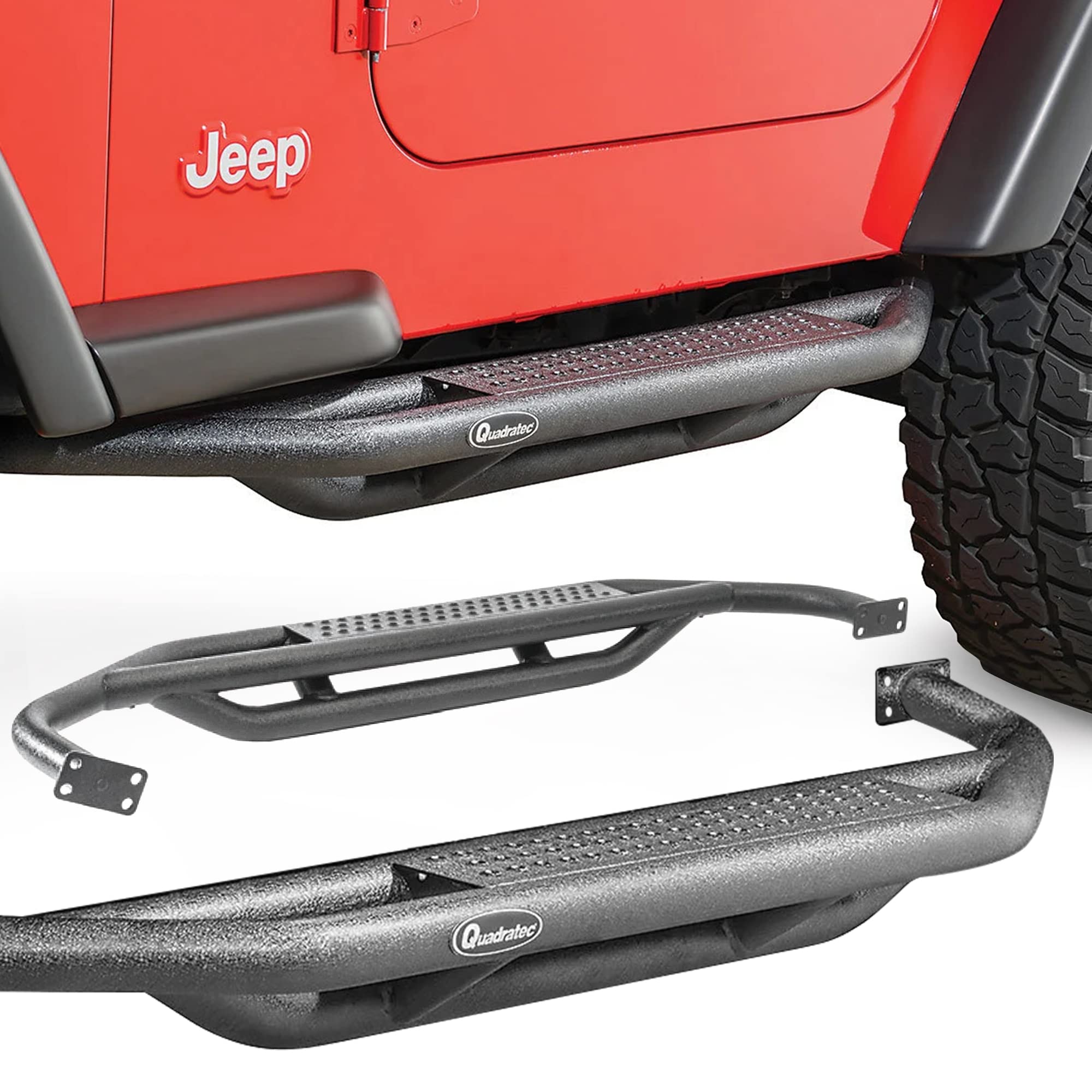 Jeep Wrangler JL QRCサイドアーマー（ロックガード付き） Amazon.com: Quadratec QRC Side Armor Rocker Guards with Step